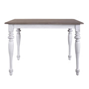 Ocean Isle Gathering Table in Antique White with Weathered Pine image