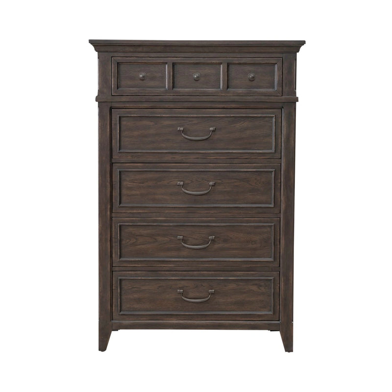 Paradise Valley 5 Drawer Chest in Saddle Brown image