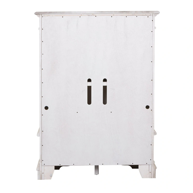 Abbey Park Mirrored Door Chest in Antique White image