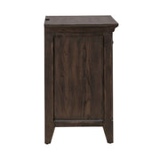 Paradise Valley Nightstand with Charging Station in Saddle Brown image