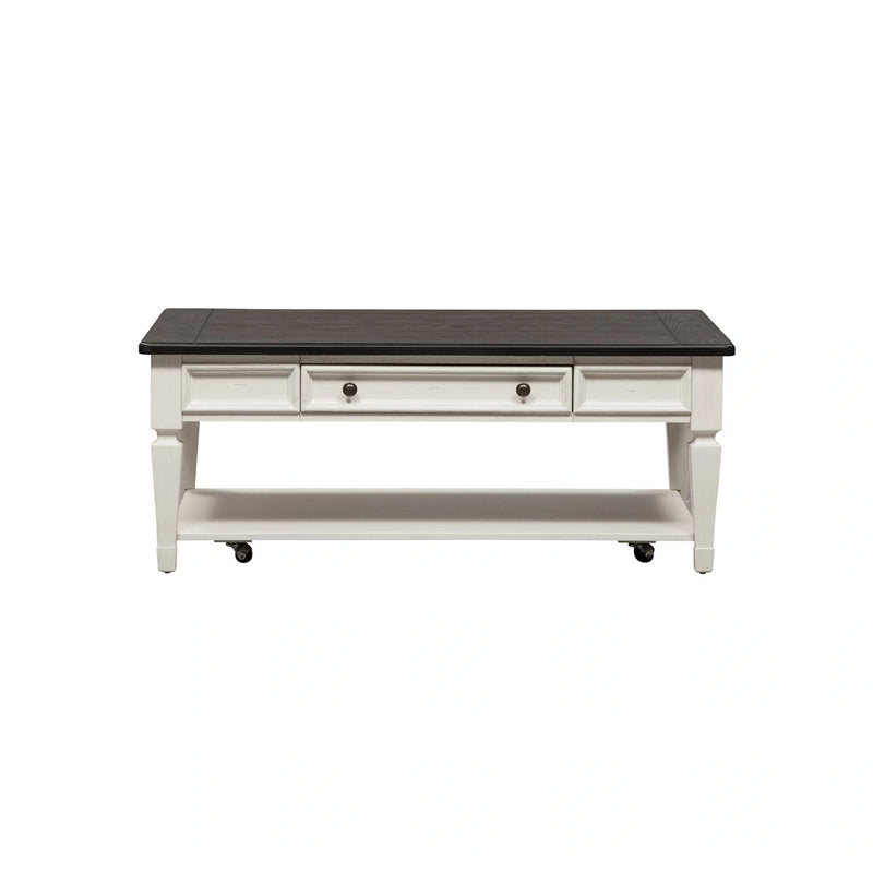 Allyson Park Rectangular Cocktail Table in Wirebrushed White image
