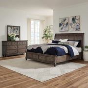 Twin Lakes Queen Storage Bed, Dresser & Mirror image