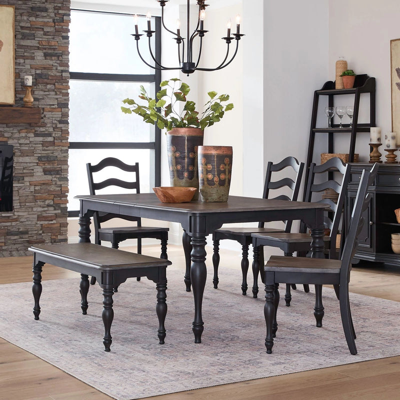 Magnolia Manor 6 Piece Leg Table Set image