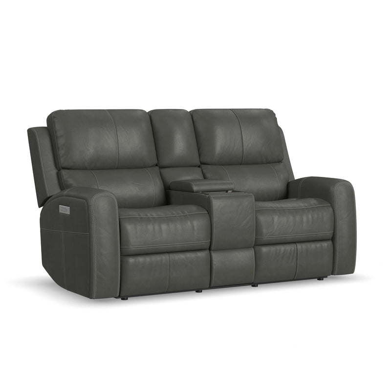 Linden Power Reclining Loveseat with Console & Power Headrests & Lumbar - 5000007534