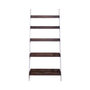 Farmhouse Leaning Bookcase in White/Oak image