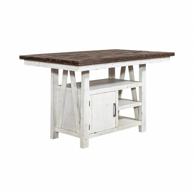 Farmhouse Gathering Table in White/Oak