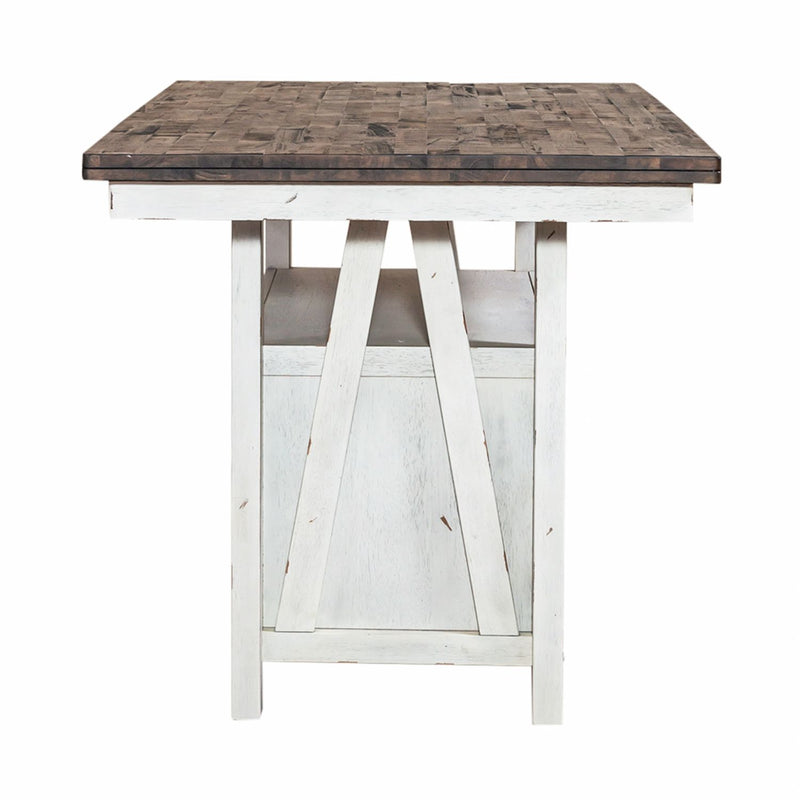 Farmhouse Gathering Table in White/Oak