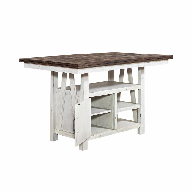 Farmhouse Gathering Table in White/Oak
