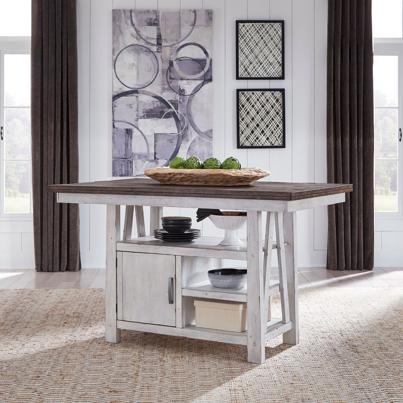 Farmhouse Gathering Table in White/Oak image