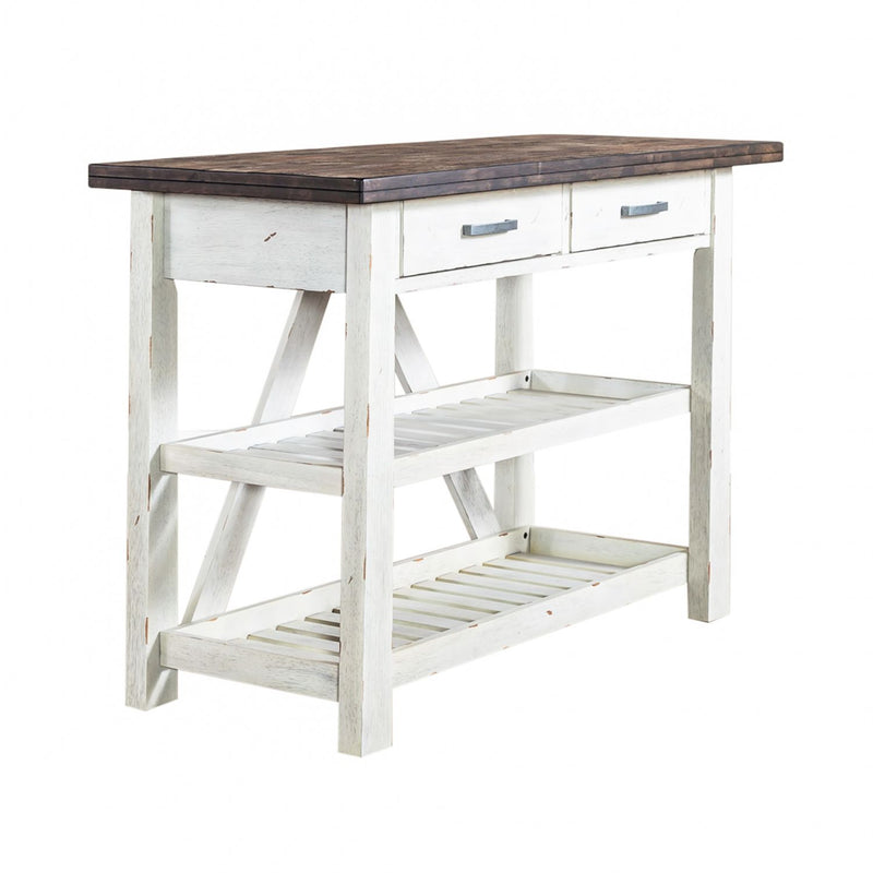 Farmhouse Server in White/Oak