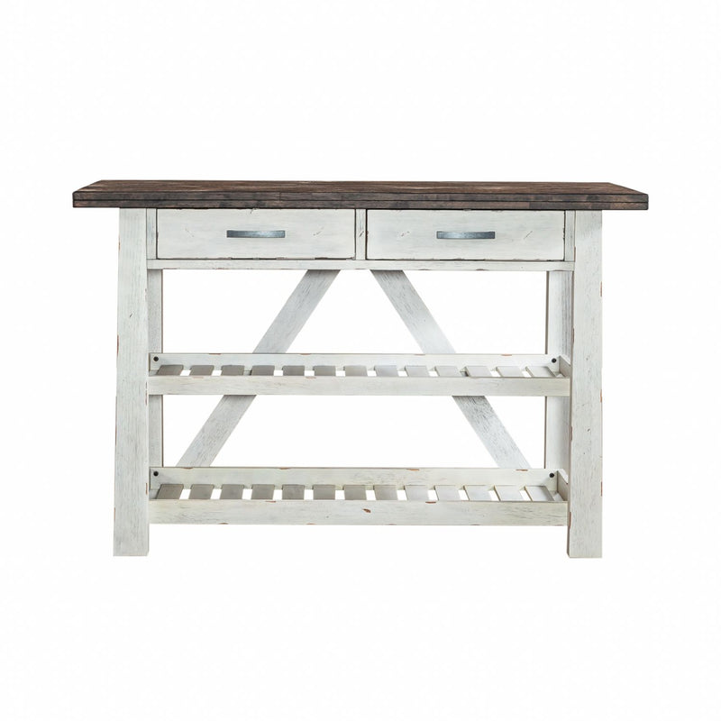 Farmhouse Server in White/Oak