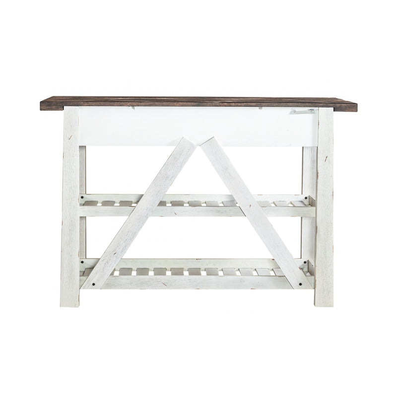 Farmhouse Server in White/Oak