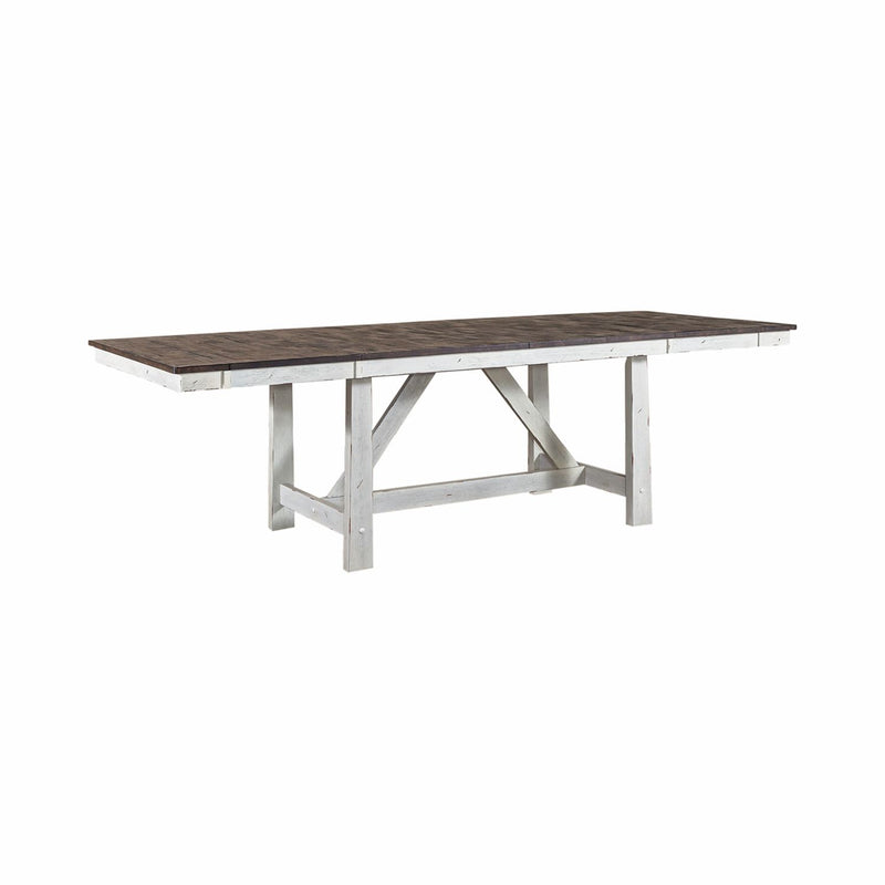 Farmhouse Trestle Table in White