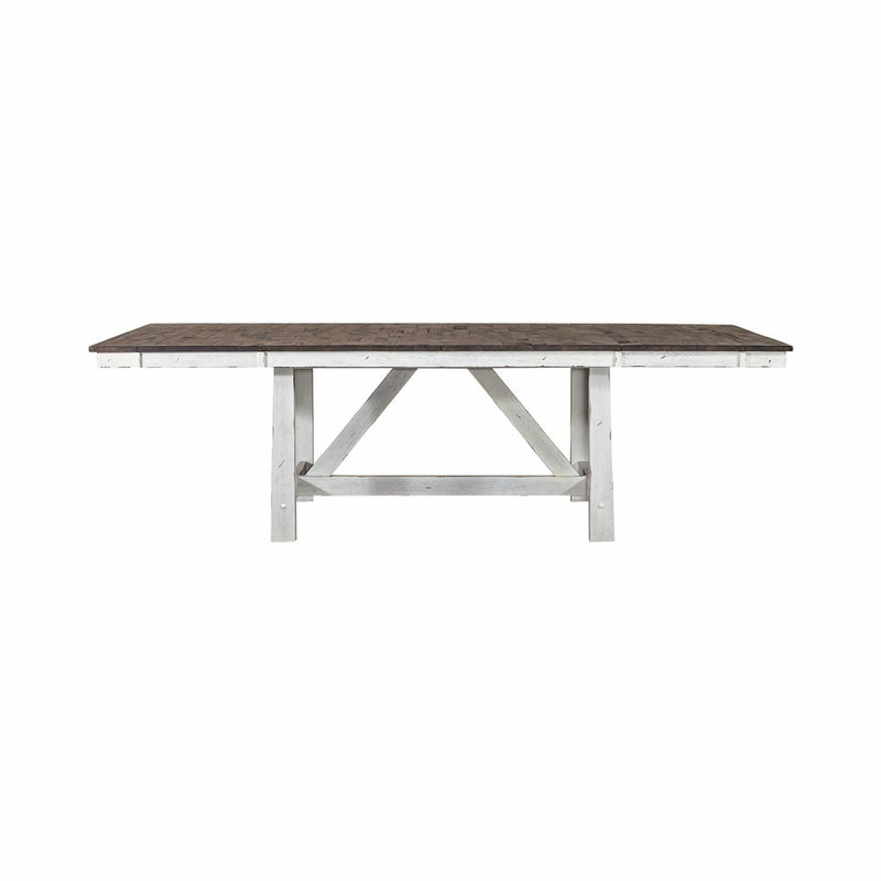 Farmhouse Trestle Table in White