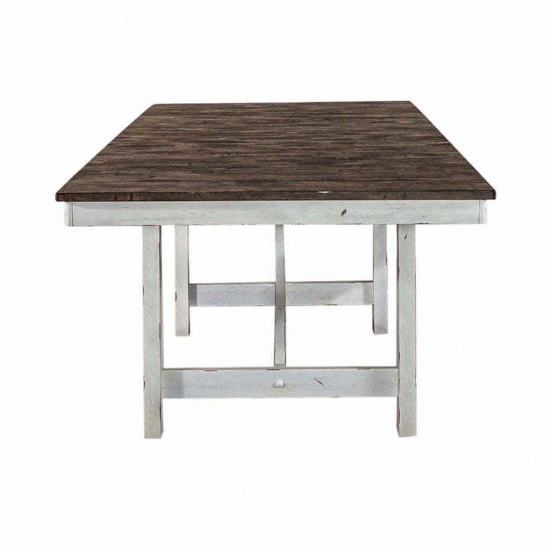 Farmhouse Trestle Table in White