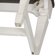Allyson Park Wood Seat Bench in Wirebrushed White image