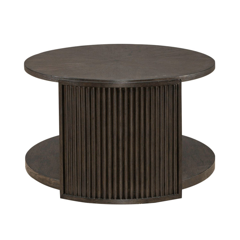 City View Oval Cocktail Table in Coffee Bean