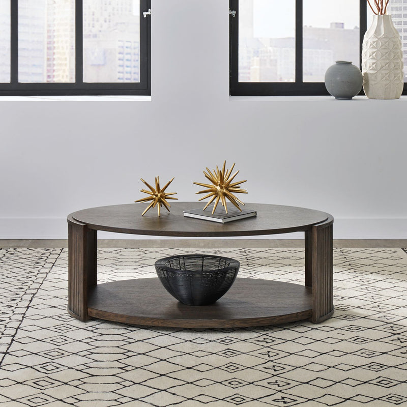 City View Oval Cocktail Table in Coffee Bean image