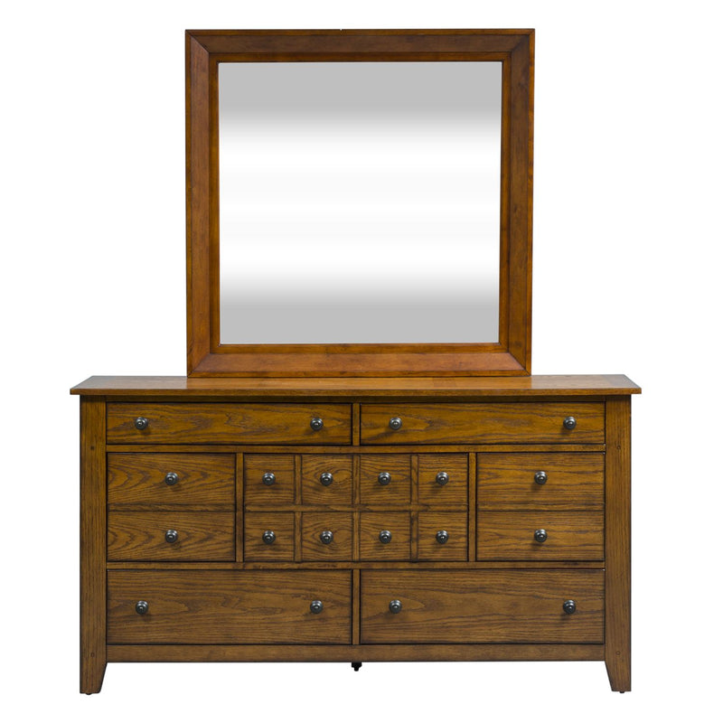 Grandpas Cabin King California Sleigh Bed, Dresser & Mirror, Night Stand