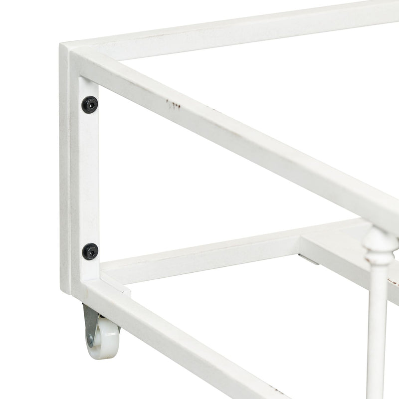 Vintage Series Twin Metal Trundle in Antique White