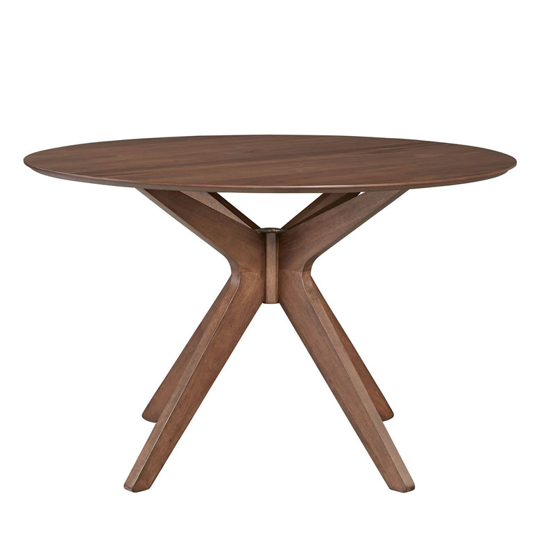 Space Saver Round Pedestal Table in Satin Walnut