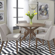 Space Saver Round Pedestal Table in Satin Walnut image