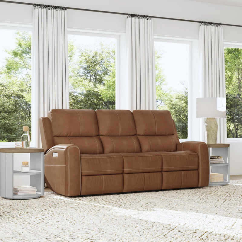 Linden Power Reclining Sofa with Power Headrests & Lumbar - 5000007532
