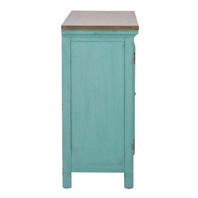 Kensington 3 Door Accent Cabinet in Turquoise