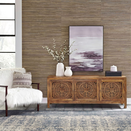Marisol 65 Inch 3 Door Accent TV Stand - Brown image