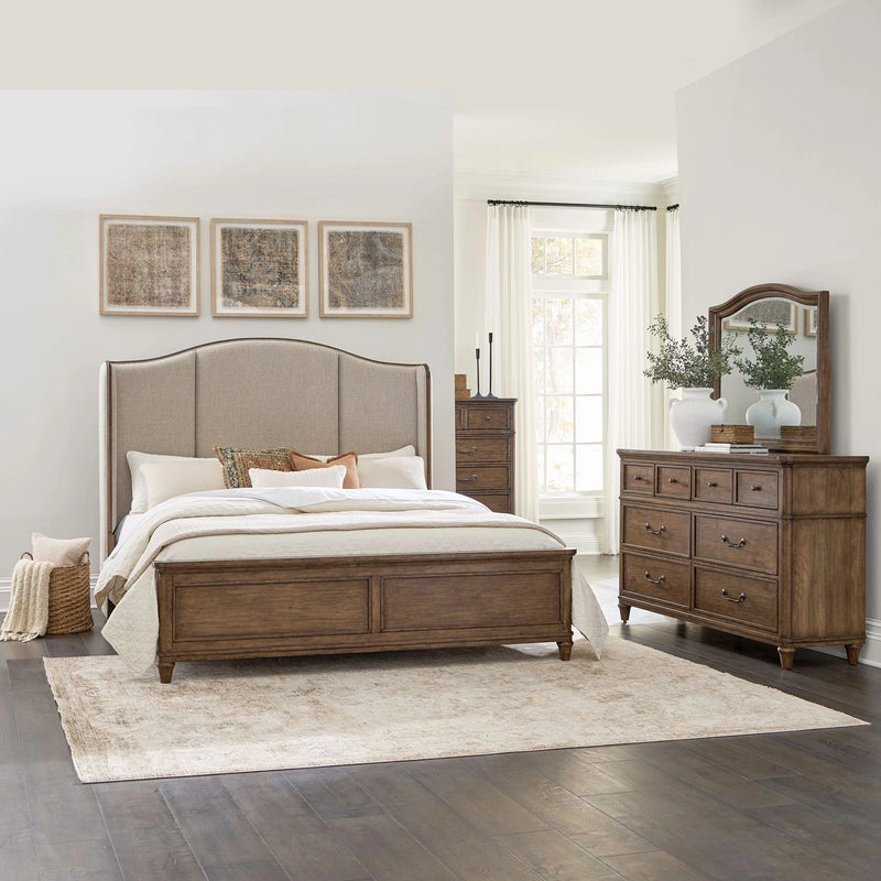 Harrison Heights King Shelter Bed, Dresser & Mirror, Chest image