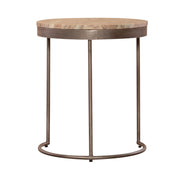 Eclipse Nesting Tables in Greystone Marble Top w/ Pewter Metal image