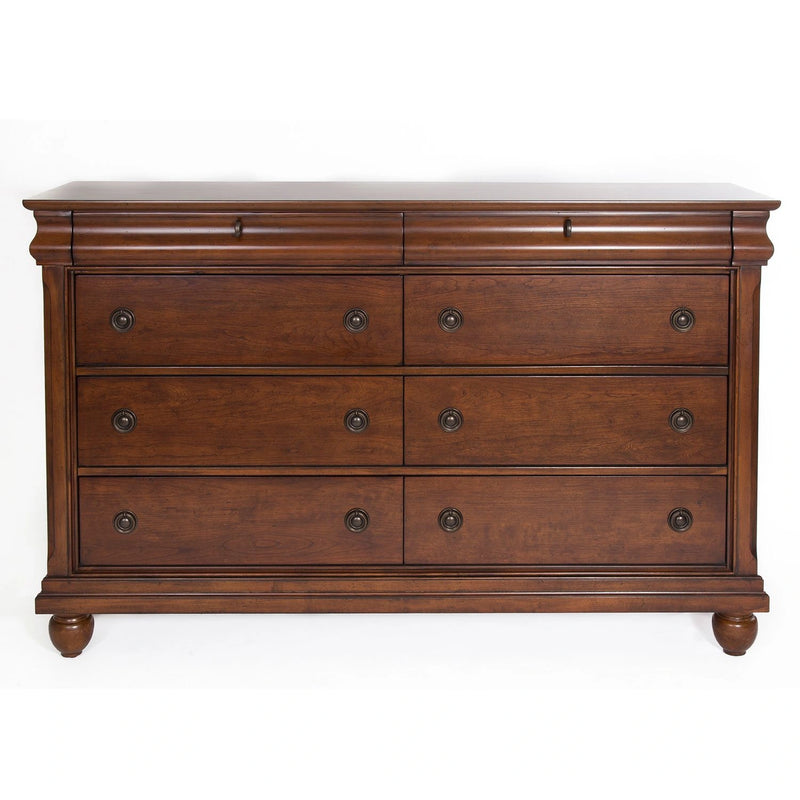 Rustic Traditions 8 Drawer Dresser in Rustic Cherry image