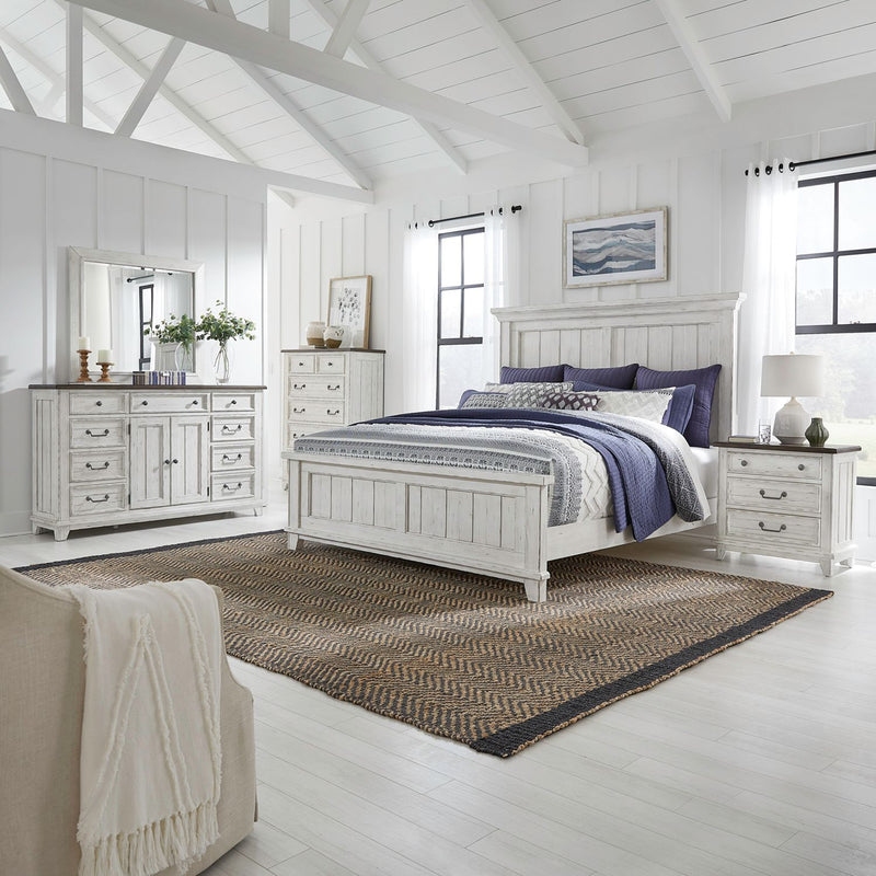 River Place King Panel Bed, Dresser & Mirror, Chest, Night Stand image
