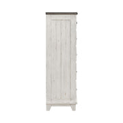 River Place 6 Drawer Chest in Riverstone White and Tobacco image