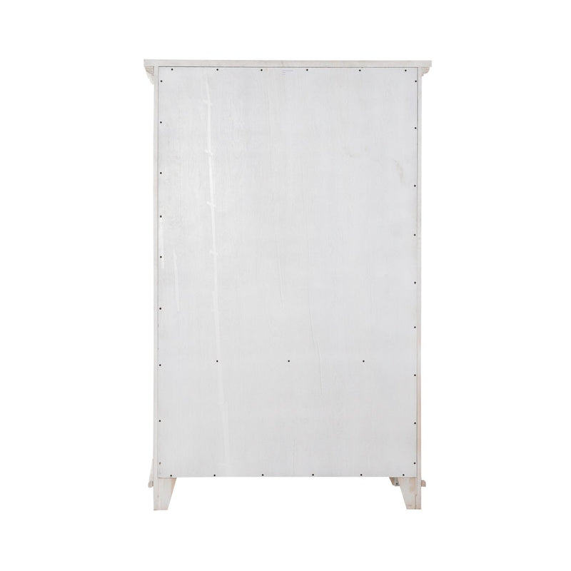 River Place Armoire in Riverstone White and Tobacco