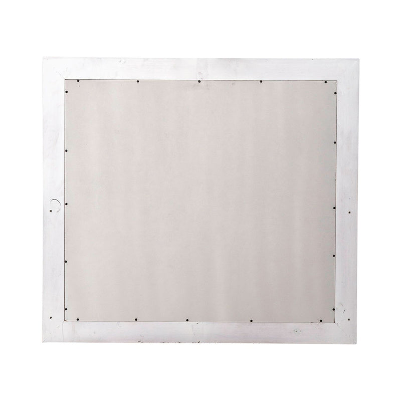 River Place Mirror in Riverstone White and Tobacco