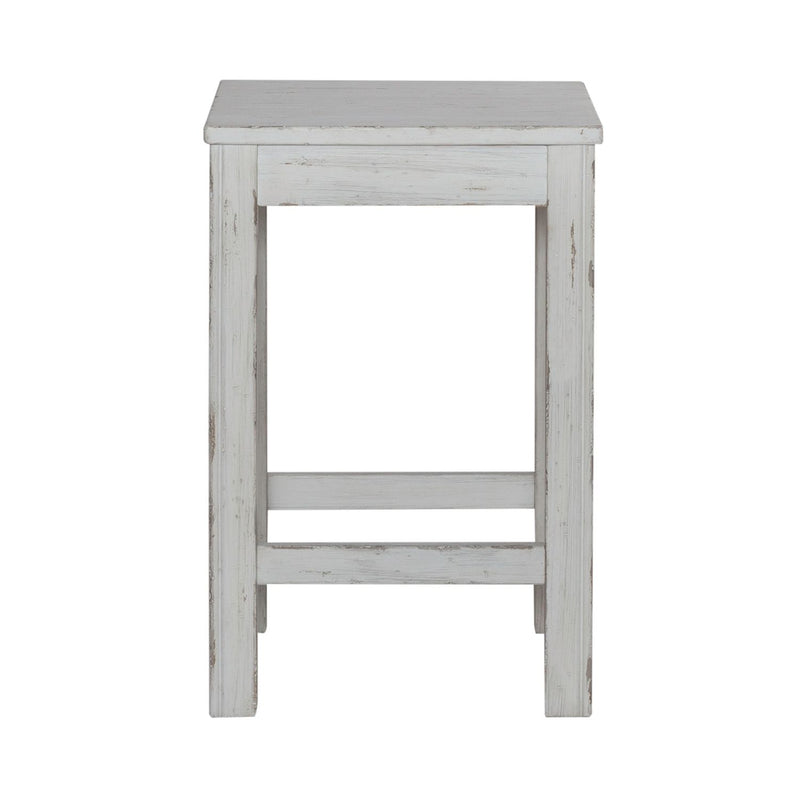 River Place Console Stool in Riverstone White & Tobacco