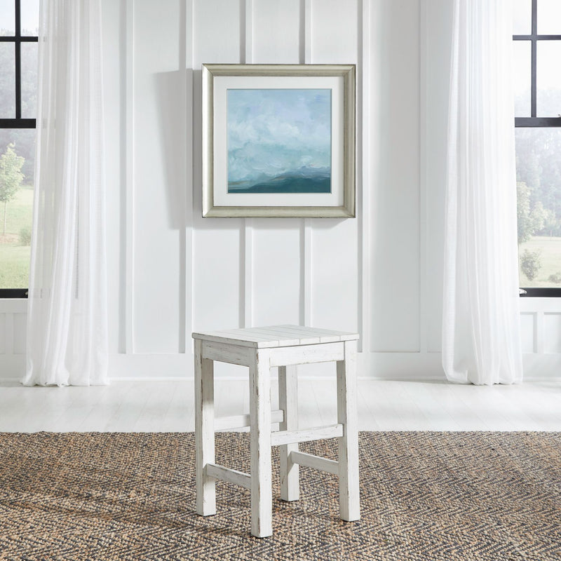 River Place Console Stool in Riverstone White & Tobacco image