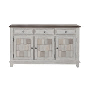 River Place Accent Server in Riverstone White & Tobacco image