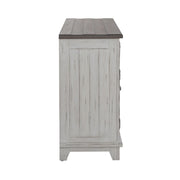 River Place Accent Server in Riverstone White & Tobacco image
