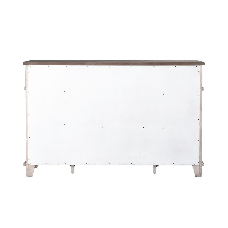River Place Breakfront Server in Riverstone Gray & Tobacco