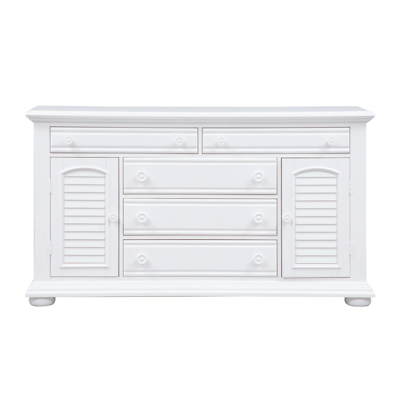 Summer House 5 Drawer Dresser in Oyster White image