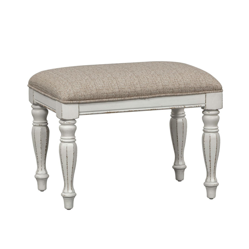 Magnolia Manor Accent Bench in Antique White