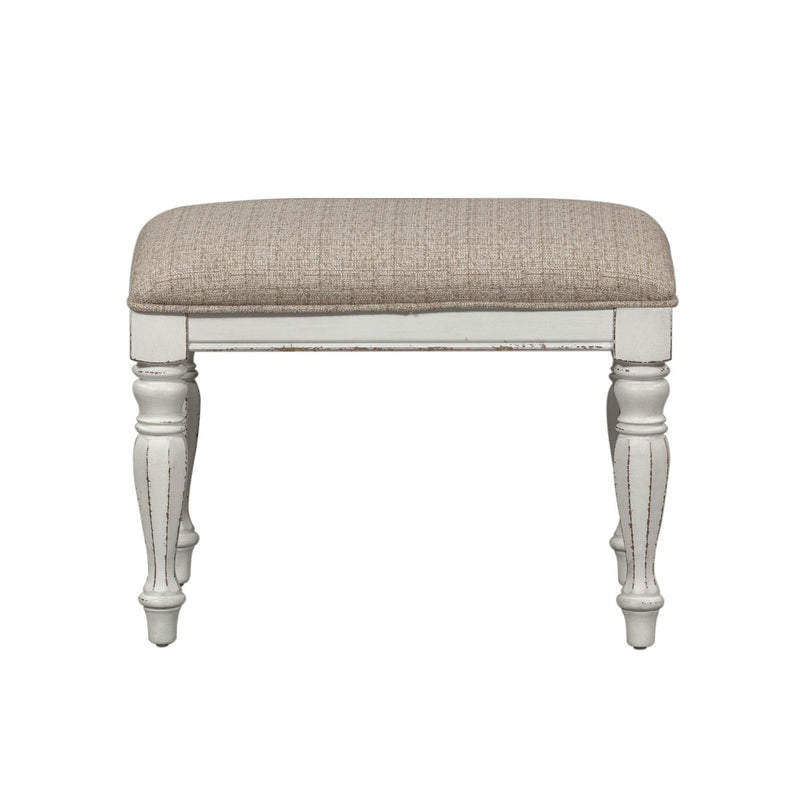 Magnolia Manor Accent Bench in Antique White