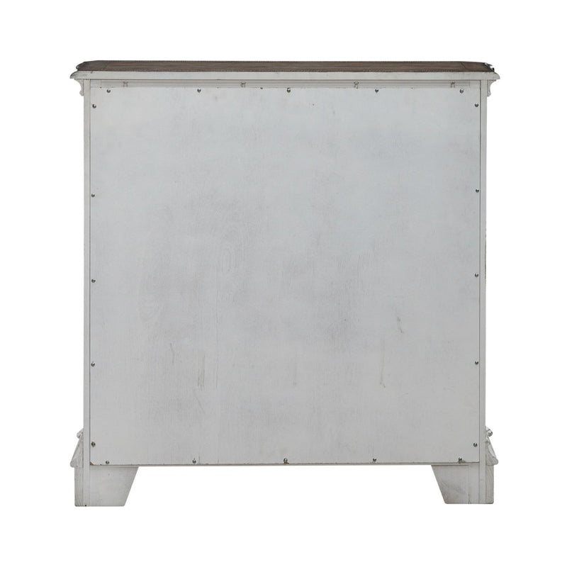 Magnolia Manor Accent Cabinet in Antique White & Weathered Bark EST SHIP TIME APPX 4 WEEKS