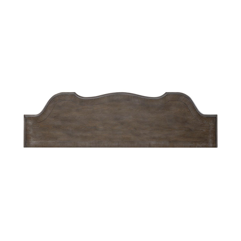 Magnolia Manor 56 Inch Hall Console Table in Antique White Base w/ Weathered Bark Tops