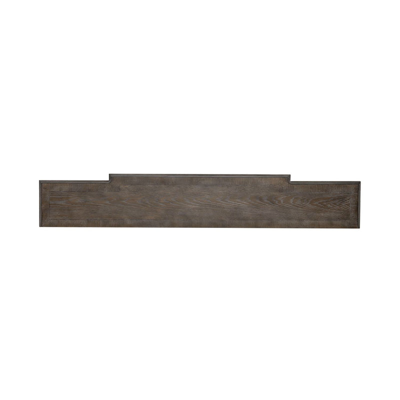 Magnolia Manor 72 Inch Hall Console Table in Antique White Base w/ Weathered Bark Tops