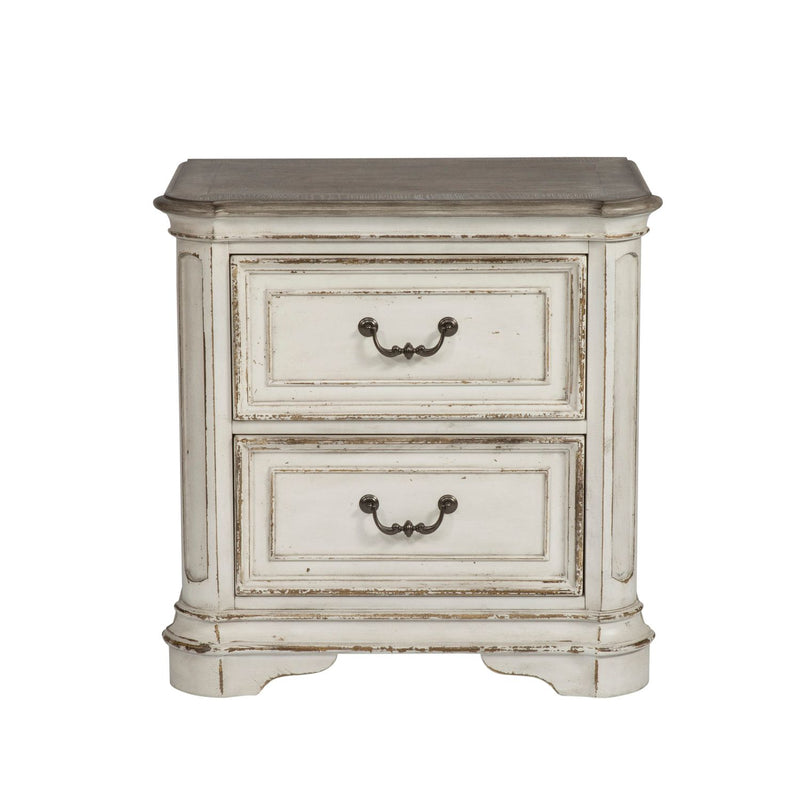 Magnolia Manor King California Upholstered Bed, Dresser & Mirror, Chest, Night Stand