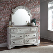 Magnolia Manor King California Panel Bed, Dresser & Mirror image