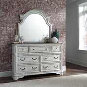 Magnolia Manor King California Panel Bed, Dresser & Mirror, Chest, Night Stand image